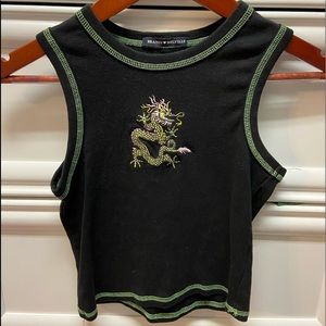 Brandy Melville rare cropped dragon shirt